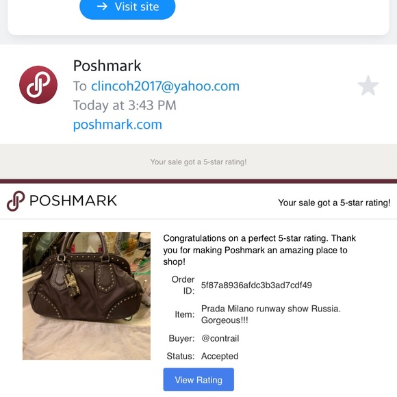 Poshmark 5 star suggested seller: see my high end designer items sales/ ratings - Picture 10 of 15